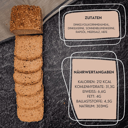 Vollkornbrot mit Sonnenblumenkerne
